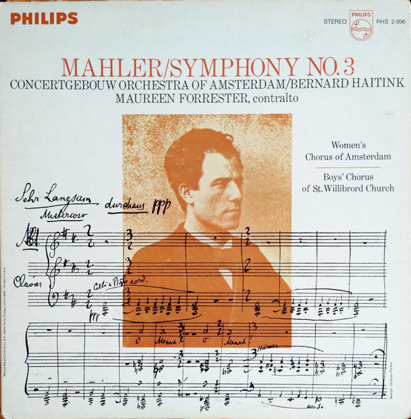 Mahler, Amsterdam Orchestra – Symphony No. 3 2LP