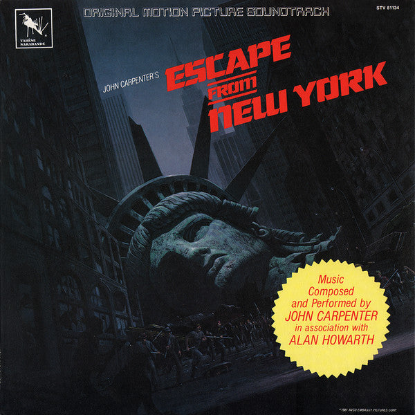 John Carpenter / Alan Howarth – Escape From New York (Original Motion Picture Soundtrack) LP