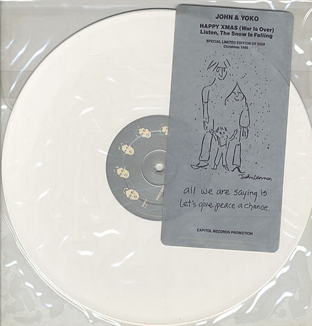 John & Yoko And The Plastic Ono Band With The Harlem Community Choir – Happy Xmas (War Is Over) (Promo, White) 12"