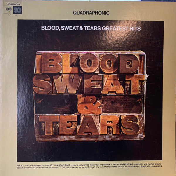 Blood, Sweat & Tears – Greatest Hits (Quadrophonic) LP