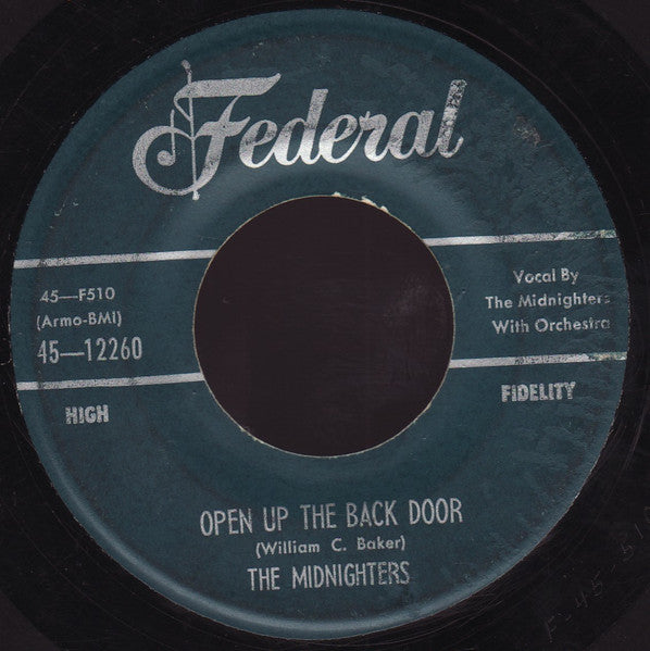The Midnighters – Open Up The Back Door / Rock, Granny, Roll 7"