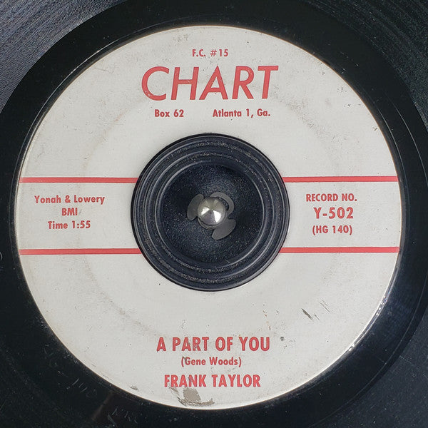 Frank Taylor - A Part Of You / Bubbles In The Glass 7"
