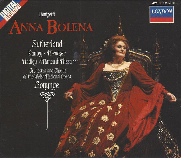 Donizetti, Sutherland, Ramey, Mentzer, Hadley, Manca Di Nissa, Orchestra & Chorus Of The Welsh National Opera, Bonynge – Anna Bolena CD BOX SET
