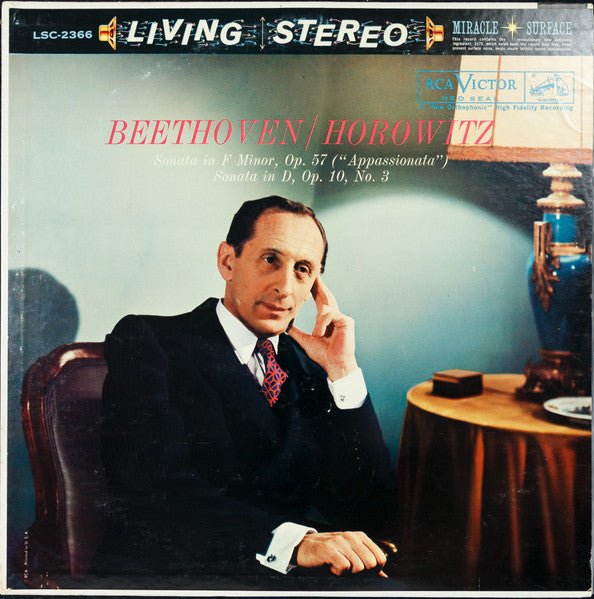 Beethoven / Horowitz – Sonata In F Minor, Op. 57 ("Appassionata") / Sonata No. 7 In D, Op. 10, No. 3 LP