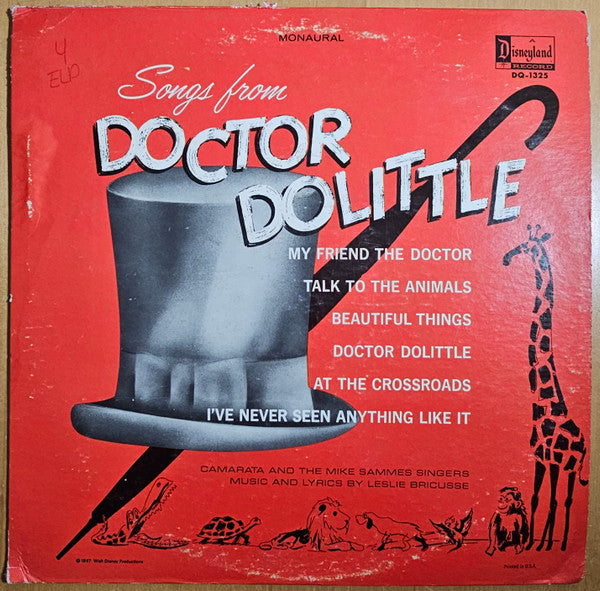 Camarata and The Mike Sammes Singers – Songs From Doctor Dolittle LP