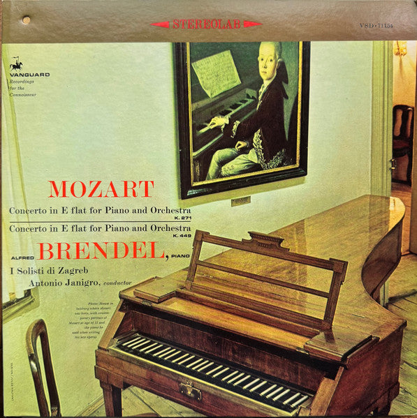 Mozart, Alfred Brendel, I Solisti Di Zagreb, Antonio Janigro – Concerto In E Flat For Piano And Orchestra K. 271 / Concerto In E Flat For Piano And Orchestra K. 449 LP