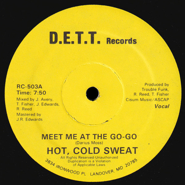Hot, Cold Sweat – Meet Me At The Go-Go 12"
