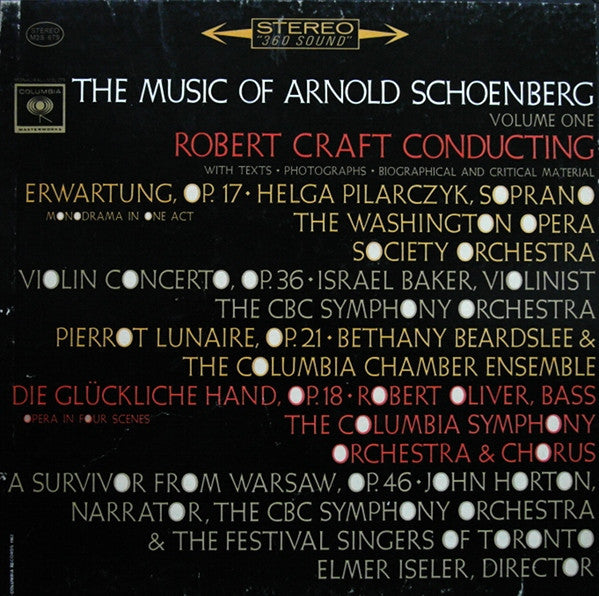 Schoenberg / Robert Craft - The Music of Arnold Schoenberg Volume 1 (2 LP)
