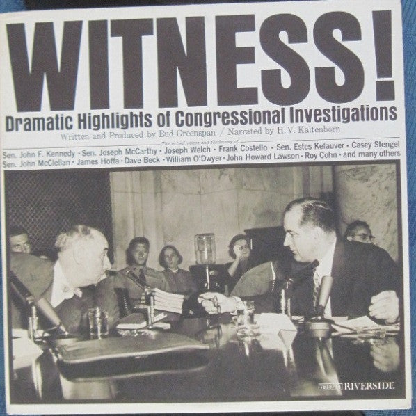 No Artist - Witness! Dramatic Highlights Of Congressional Investigations 2LP