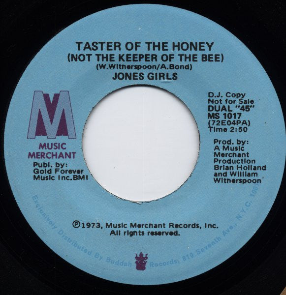 Jones Girls - Taster Of The Honey 7"