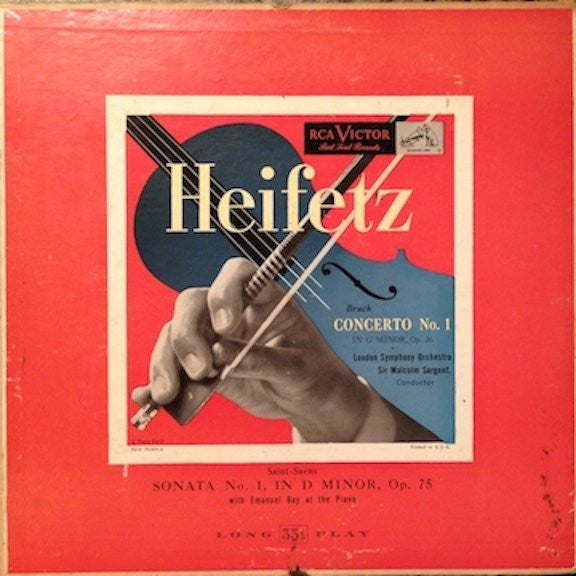 Heifetz, London Symphony Orchestra, Sir Malcolm Sargent – Bruch Concerto No. 1 In G Minor, Op. 26 LP