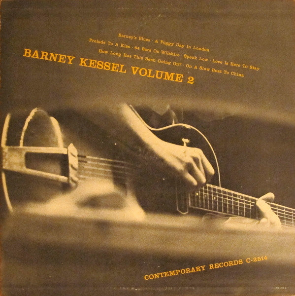 Barney Kessel – Barney Kessel Volume 2 Yellow Label 10"