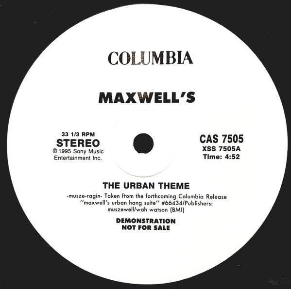 Maxwell's – Maxwell's Sumthin' Sumthin': 12" Taster (Promo) 12"