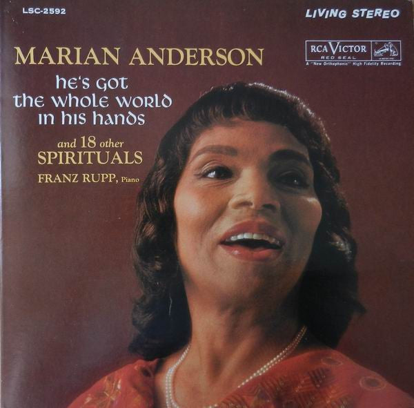 Marian Anderson, Franz Rupp – He's Got The Whole World In His Hands (And 18 Other Spirituals) LP