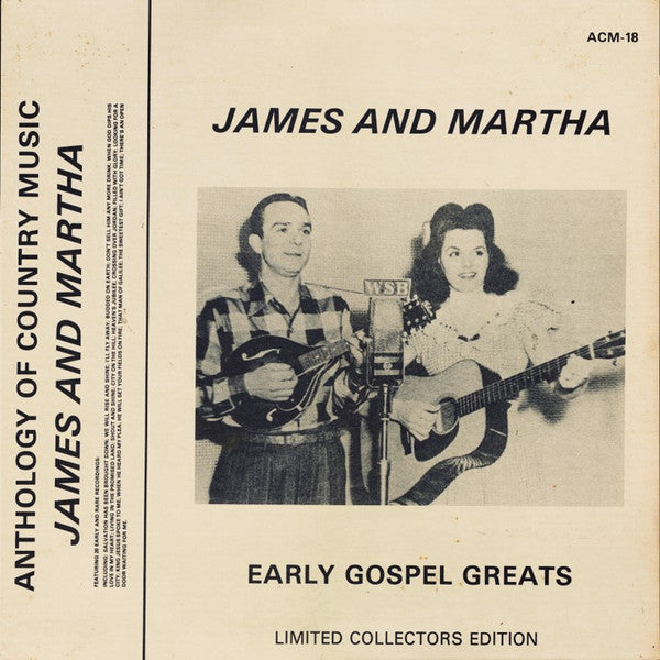 James and Martha - Early Gospel Greats LP