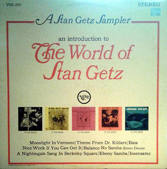Stan Getz – A Stan Getz Sampler: An Introduction To The World Of Stan Getz LP