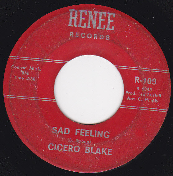 Cicero Blake - Sad Feeling / You're Gonna Be Sorry 7"