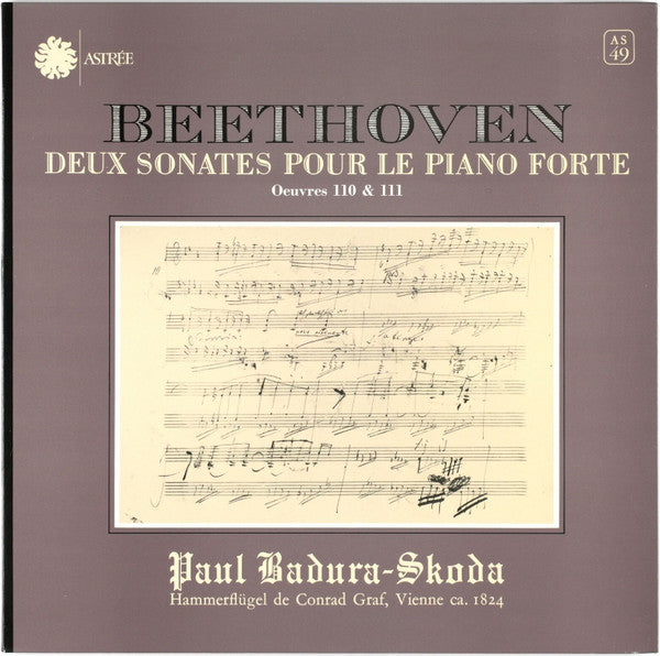 Beethoven - Deux Sonates Pour Le Piano-Forte - Oeuvres 110 & 111 LP