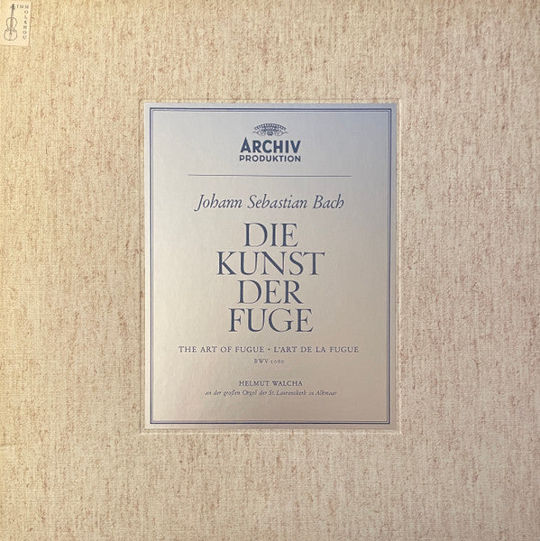 Bach / Helmut Walcha – Die Kunst Der Fuge - BWV 1080 (2 LP)