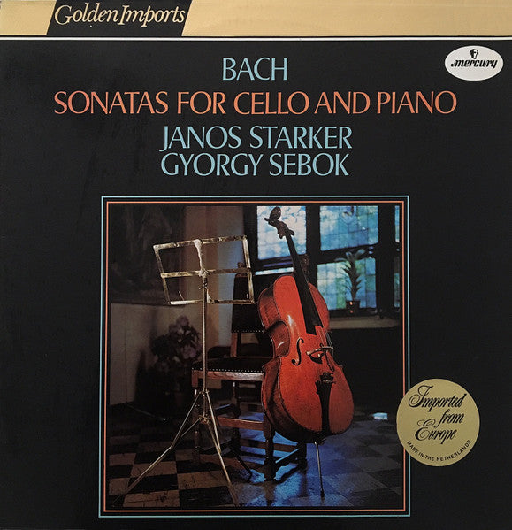 Bach - Janos Starker, Gyorgy Sebok – Sonatas For Cello And Piano LP