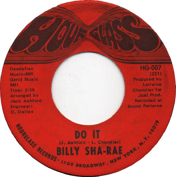 Billy Sha-Rae – Do It / I Found The One 7"