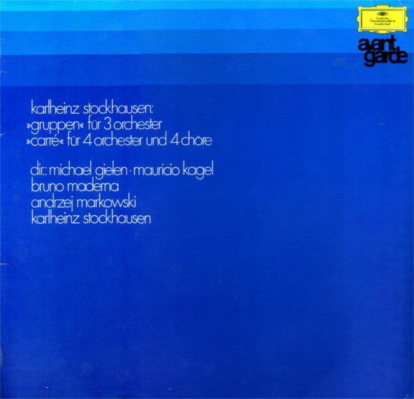 Karlheinz Stockhausen - Gruppen Für 3 Orchester LP