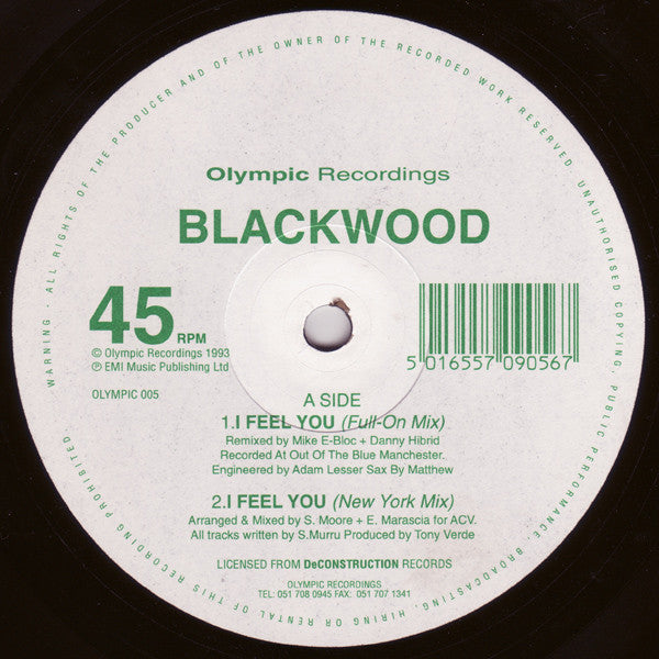 Blackwood – I Feel You 12"