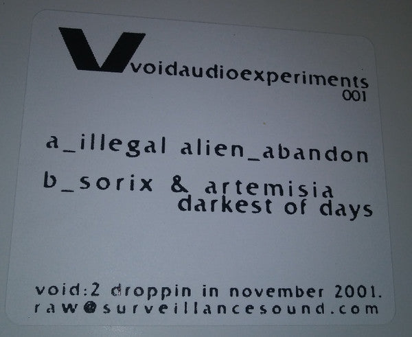 Illegal Alien / Sorix & Artemisia (2) – Abandon / Darkest Of Days 12"