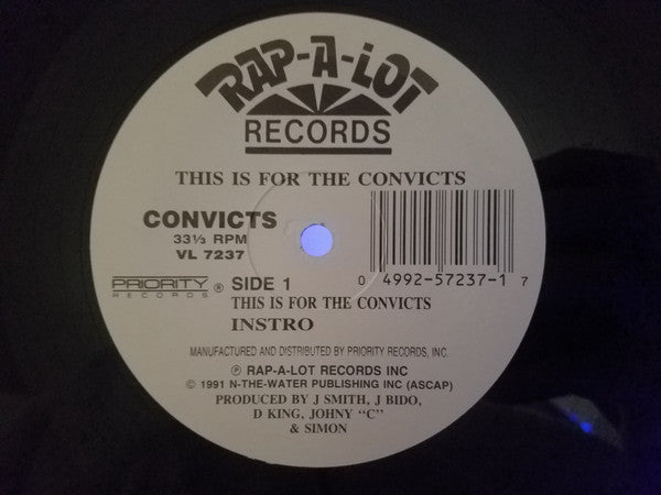 Convicts – This Is For The Convicts (Black Print) 12"