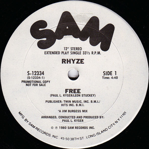 Rhyze – Free 12"