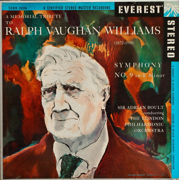 Ralph Vaughan Williams, Sir Adrian Boult Conducting The London Philharmonic Orchestra – Symphony No. 9 In E Minor LP
