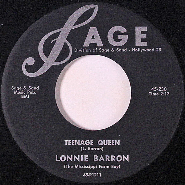 Lonnie Barron - Teenage Queen / Please Blue Heart 7"