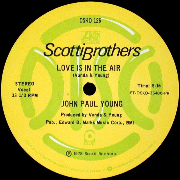 John Paul Young – Love Is In The Air 12"