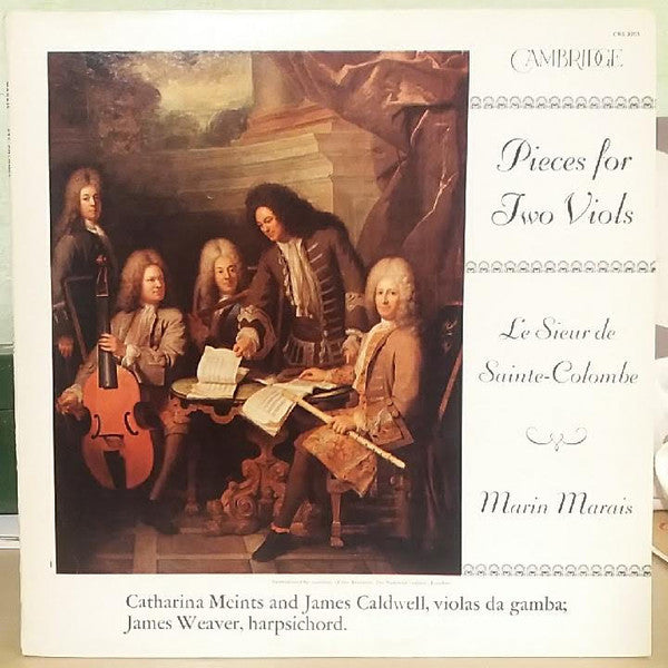 Marin Marais - Catharina Meints, James Caldwell, James Weaver – Pieces For Two Viols LP