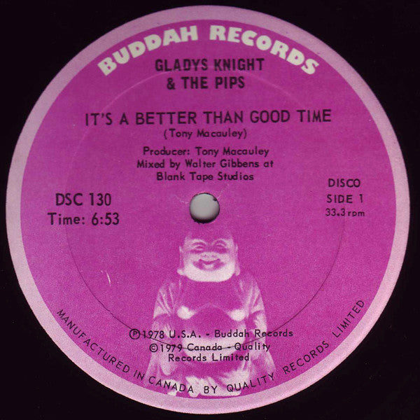 Gladys Knight & The Pips – It's A Better Than Good Time 12"