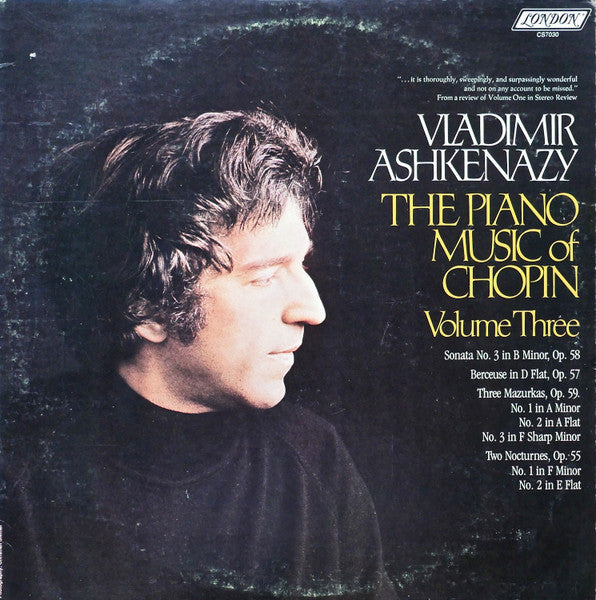 Chopin / Vladimir Ashkenazy - The Piano Music of Chopin Volume Three LP