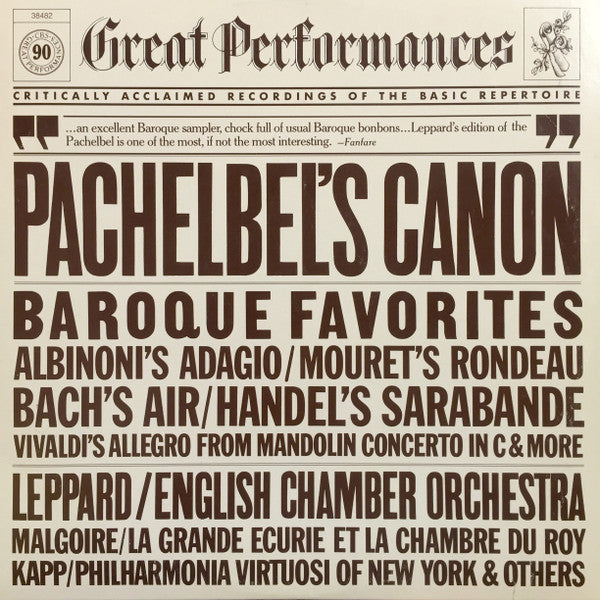 Various – Great Baroque Favorites LP