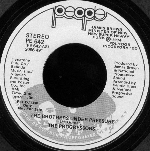 The Progressors – The Brothers Under Pressure (Promo) 7"