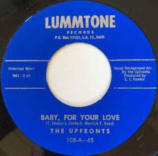 The Upfronts – It Took Time (It Took You) 7"