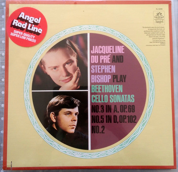 Jacqueline Du Pré And Stephen Bishop Play Beethoven – Cello Sonatas No 3 In A, Op. 69 / No 5 In D, Op. 102 No. 2 LP