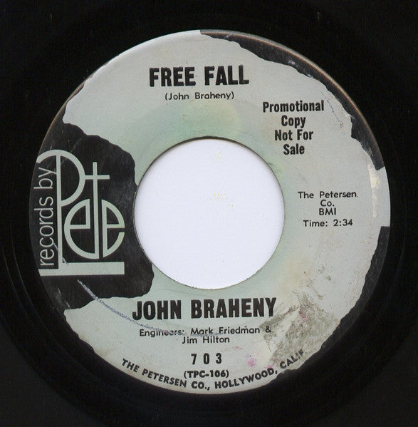 John Braheny - Free Fall / Grey Day 7"