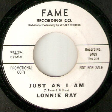 Lonnie Ray – Just As I Am / Diamonds (Promo) 7"