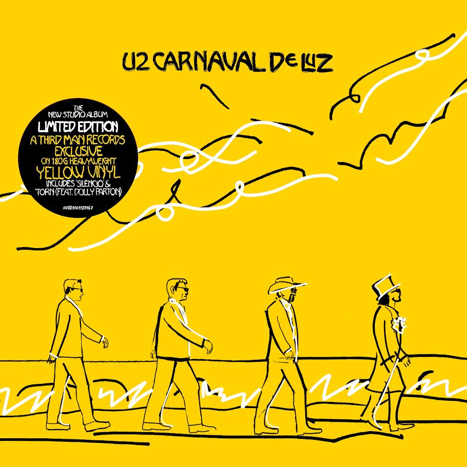 Pre-order: U2 - Carnaval De Luz (alt cover, 180 gr yellow vinyl)