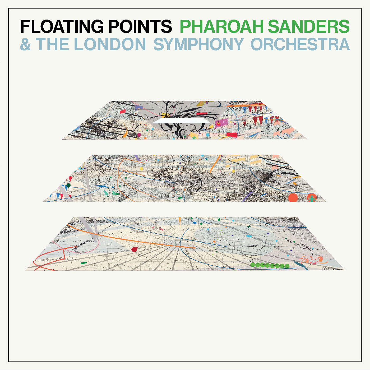 Floating Points, Pharaoh Sanders, LSO - Promises (5th anniv, die-cut cover, blue/green vinyl)