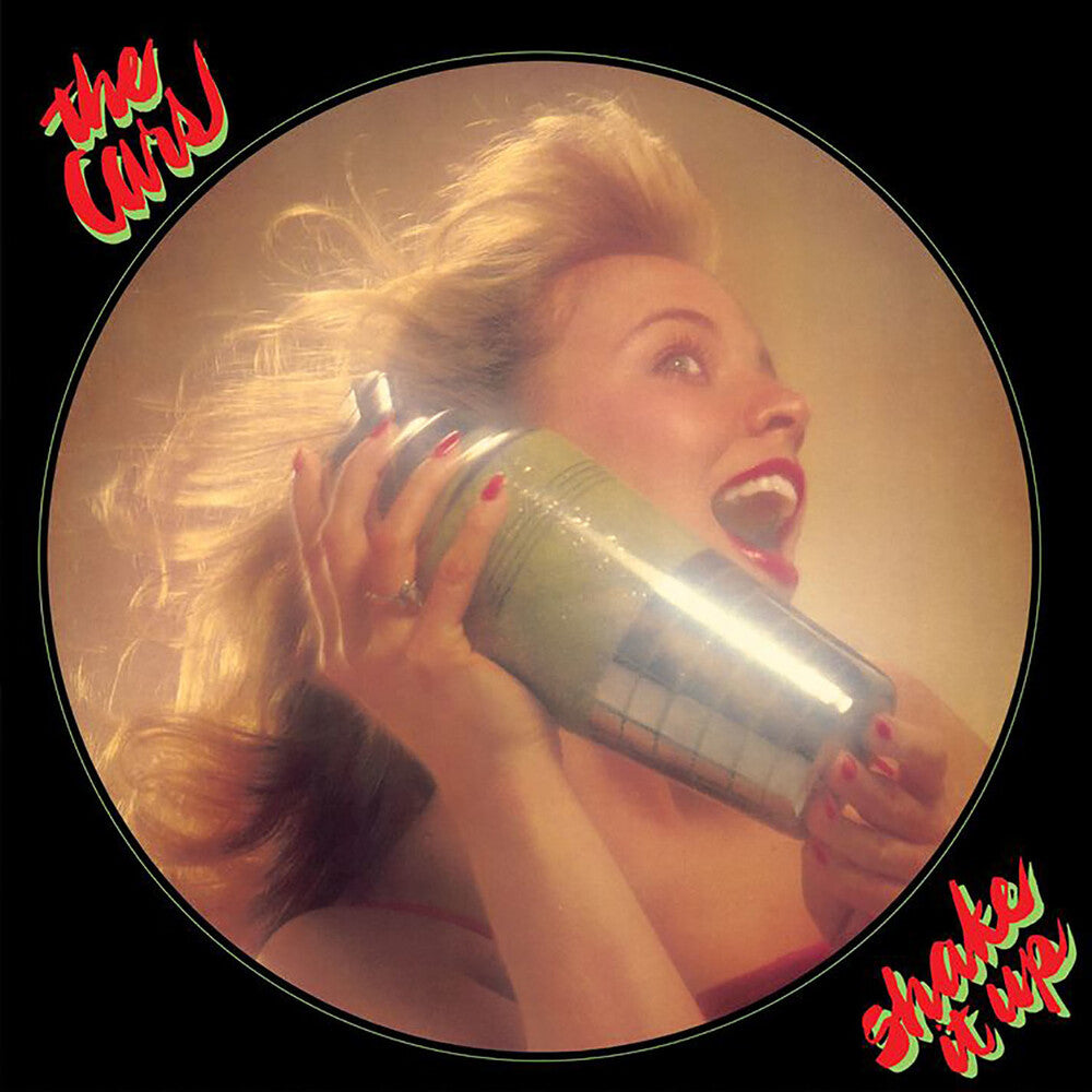 the album cover for The Cars - Shake It Up [SYEOR 2021 Neon Green LP]