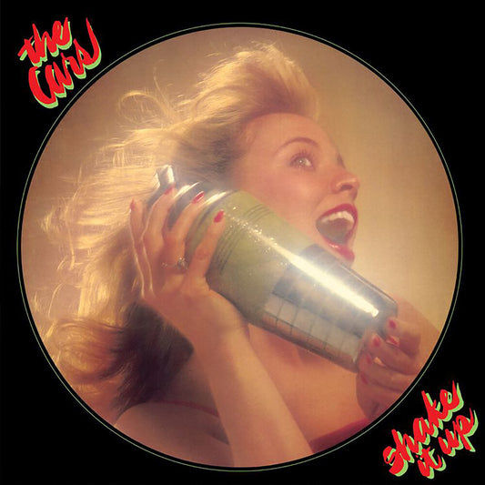the album cover for The Cars - Shake It Up [SYEOR 2021 Neon Green LP]