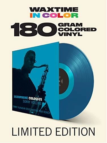 the album cover for Sonny Rollins - Saxophone Colossus (Blue) [Colored Vinyl] [180 Gram] (Spa)