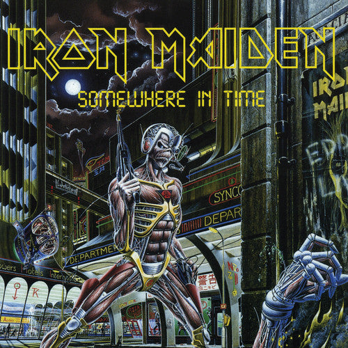 the album cover for Iron Maiden - Somewhere In Time