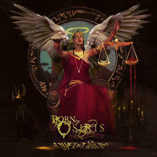 the album cover for Born Of Osiris - Angel Or Alien [Ultra Clear w/ Neon Pink & Black Splatter LP]
