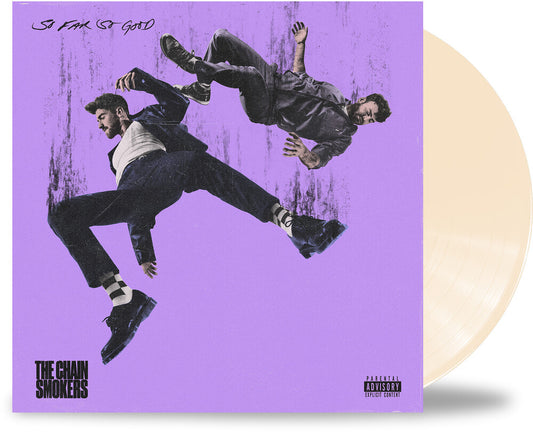 the album cover for The Chainsmokers - So Far So Good [Bone LP]